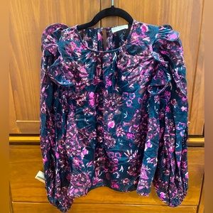 Ulla Johnson floral ruffle top